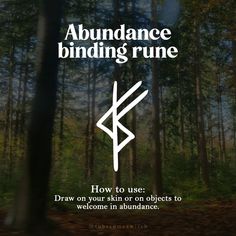 an advertisement with the words abundance and how to use draw on your skin or objects to welcome in abundance