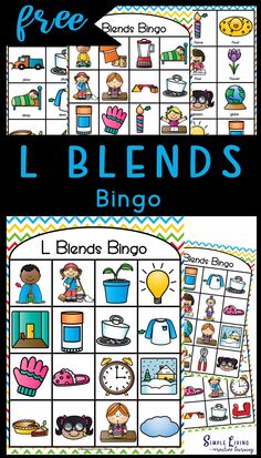 L Blends Bingo Blends Activity Kindergarten, L Blends Activities First Grade, Beginning Blends Activities, Alphabet Games For Kindergarten, Literacy Groups, Syllable Division, Literacy Centres, Alphabet Handwriting Practice