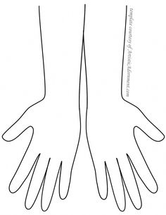 the outline of two hands that are facing each other