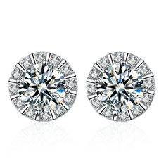 These Round Shape Moissanite Stud Earrings for Women are made with the highest quality of lab-created Moissanite gemstones, expertly cut and carefully crafted for maximum light performance and brilliance. Enjoy an elegant and timeless look with these earrings. Product Details: Material: 925 Sterling Silver Stone: Moissanite Diamonds/D /0.5carat Weight: about 1.45g Size: 5mm SKU: AE23110616 Keywords: moissanite earrings, moissanite stud earrings, moissanite earrings studs, moissanite earring, moi Stud Earrings Women, Romantic Earrings, Vvs Diamond, Moissanite Earrings, Round Moissanite, Earrings Women, 925 Silver Earrings, Moissanite Diamonds, Metal Stamping