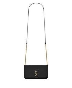 Saint Laurent Cassandre Phone Holder with Strap Handbag Straps, Phone Holder, Smooth Leather, Saint Laurent, In Store, Buy Online, Handbags, Leather, Gold