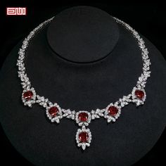 Brand:GIGAJEWE® Product Name:GIGAJEWE Total 89.02ct Plated 18K White Gold Necklace Red and white Pear and Cushion cut Moissanite Necklace ,Gold Necklace,Women Gifts Main Stone Material:Moissainte Stone  item:Red moissanite necklace one piece Shape:round cut ,marquise cut ,pear cut ,cushion cut Color: Red Color and white D color Red stone:30ct white stone:59.02ct Total:89.02ct Customization:Can select different kinds of gemstone for customization Cushion Cut Moissanite, White Gold Necklace, Jewelry Drawing, Moissanite Necklace, Stone Material, Necklace Red, White Gold Necklaces, Gold Necklace Women, Women Gifts