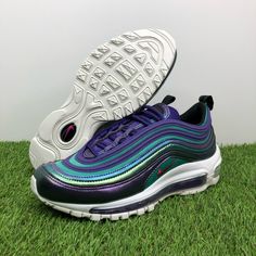 Nike Air Max 97 (Gs) Iridescent Sneaker Youth Size 4y Women's Size 5.5 Iridescent/Purple/Green/White Av3181-500 Brand New Without Box Iridescent Low-top Sporty Sneakers, Sporty Iridescent Low-top Sneakers, Iridescent Sporty Sneakers For Streetwear, Sporty Iridescent Sneakers For Streetwear, Iridescent Lace-up Sporty Sneakers, Sporty Iridescent High-top Sneakers, Iridescent Sneakers With Round Toe For Sports, Iridescent Low-top Sneakers For Sports, Iridescent Synthetic Round Toe Sneakers