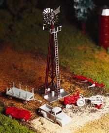 Bachmann 45603 O Scale Plasticville U.S.A.(R) Classic Kits -- Windmill w/Farm Machinery Classic Building, Train Sets, Farm Machinery, Christmas Train, New Farm, Landscape Materials, Toy Train, Model Railway