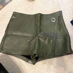 Army Green Leather Squart (Skirt In Front, Shorts In Back) Never Worn Side Zipper Size Us 31w (8) Forever 21 Forever 21 Fitted Green Bottoms, Fitted Green Bottoms From Forever 21, Forever 21 Green High-waist Bottoms, Forever 21 High Waist Green Bottoms, Trendy Forever 21 Short Skort, Chic Going Out Bottoms From Forever 21, Chic Forever 21 Bottoms For Going Out, Chic Short Skort By Forever 21, Forever 21 Skirts