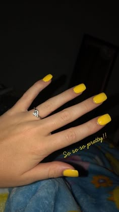 Yellow Acrylic Nails, Acrylic Nails Yellow, Pedicure Gel, Yellow Nail Art, Yellow Nails Design, French Pedicure, Yellow Nail, Nails Yellow, Summer Acrylic Nails