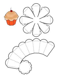 the cut out paper is ready to be used for making cupcakes and muffins