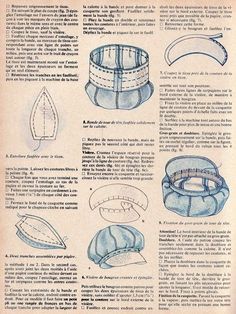 an old book with instructions on how to make hats for men and women in french