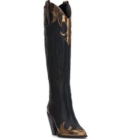 Jessica Simpson Rhetta Flame Western Tall Boots | Dillard's Dillard's, Tall Boots, Jessica Simpson, Clothing Accessories, Heel Height, Leather Upper, Faux Leather, Boots, Heels