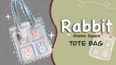 the rabbit bag is made with crochet and yarn