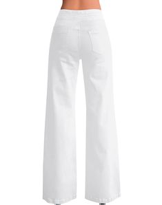 Item No. 786081 This baggy jeans made with stretchy and breathable fabric, so that you will feel free in all positions when sitting or squatting Elevate your style with high-waisted wide leg jeans that flatter different body shapes, visually elongating your leg line while providing a smoothing effect for a slimmer appearance. Emphasize your waistline and feel confident with this fashionable choice With classic five-pocket design, these jeans offer both functionality and style. You'll have plenty of space to store your essentials while rocking a fashionable look Versatile wide-leg baggy jeans add a touch of vintage flair to your outfit and are perfect for casual occasions, vacations, school, daily, etc, making them a must-have in your wardrobe Versatile Baggy Straight Leg Jeans, Non-stretch Wide-leg Cotton Jeans, Non-stretch Cotton Wide-leg Jeans, White Wide-leg Denim Jeans, Versatile Straight Leg White Jeans, Versatile Baggy Wide-leg Jeans, Versatile White Straight Leg Jeans, White Stretch Flare Jeans Casual Style, Stretch Wide Leg Jeans For Streetwear