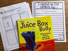 two children's books about the juice box and how to stand up for others