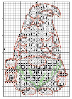 a cross stitch pattern with an image of a dog's head in the center