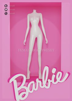 a female mannequin with the word barbie on it