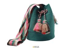 Green Unicolor Wayuu Mochila Bag with special tassels Size : 25x29cm (Large) Strap : 105-110 (42-43 inches) - 🌟Shipping: DHL : * USA, Central & North America: 2-3 Business Days * Rest of The World: 4-6 Business Days - - - ⭐️ Best of Colombia is the House to More Than 300 Artesans From all Around Colombia. Your Support Means Alot To Us & To Them. - If you Have Any Question or Wish To Acquiere Our Products Wholesale ; Please Feel Free To Reach Us At AnyTime Either On Etsy Message we are A Bohemian Green Bag With Fringe, Green Bohemian Bucket Bag For Travel, Green Travel Bag With Fringe, Green Fringe Travel Bag, Green Bohemian Bags With Tassels, Green Bag With Tassels For Everyday Use, Green Tassel Bag For Everyday Use, Green Tassel Bags For Everyday Use, Green Bags With Tassels For Everyday Use