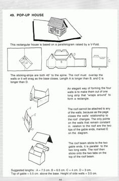 the instructions for how to make a paper house