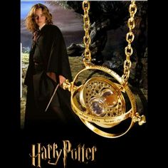 the poster for harry potter with her golden necklace