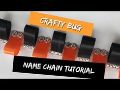 some black and orange tape with the name chain on it in front of an orange sign that says crafty bug