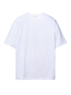 This is a comfortable and modern t-shirt that is made out of high quality cotton and polyester blend fabric. With design detail of minimal oversized silhouette and cool touch of the fabric suitable to wear for summer, it gives a trendy and refined look.- Oversized silhouette- Ribbed round neckline- Cool touch of fabric with high air permeability Plain Tops For Summer Streetwear, Oversized Plain T-shirt For Summer, Boxy Fit T-shirt For Summer, Modern Relaxed Fit T-shirt With Text Print, Solid Color Short Sleeve T-shirt With Text Print, Modern Short Sleeve T-shirt With Letter Print, Oversized Simple White Top, Simple Oversized White Top, Simple White Oversized Top