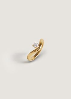 Sleek and modern, the Katherine ring features a round diamond set atop a 14k solid gold curved band. 14k solid gold—always Hollow Band width: 6.5mm (front), 2.5mm (back) Lab Created Diamond Carat weight: 0.26 ctw Diamond Cut: Round Full Diamond Clarity:VS Diamond Color: F/G/H Cut, Polish, Symmetry: Excellent Made to order: 4-6 weeks Luxury Classic Engraved Open Band Ring, 1st Dibs Engagement Ring, 0 5 Carat Engagement Ring, Curved Ring, Hollow Ring, Curve Ring, Round Diamond Setting, Wedding Rings Halo, Curved Wedding Band