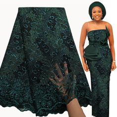 Bestway French Net Lace Fabric 5 Yards 2021 High Quality Nigerian Party Style African Lace Fabric Nigerian Gown, Swiss Embroidery, Style Bleu, Tulle Material, Sewing Lace, Nigerian Lace, Beaded Lace Fabric, Sequin Wedding, Womens Wedding Dresses