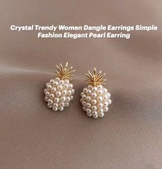 Crystal Trendy Women Dangle Earrings Simple Fashion Elegant Pearl Earring at Women Earrings - style for casual Trendy White Pearl Earrings, Earrings Dangle Simple, Beach Birthday, Women Earrings, Earrings Simple, Pearl Earring, Fashion Elegant, Simple Fashion, Simple Earrings