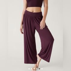 True To Size No Stains From Smoke Free House Brand New Still Has Tag Ca Tg/G Us Xl/T Recycled Material Upf Packable Wide Leg Pant, Athleta Pants, Home Free, Wide Leg Pants, Pant Jumpsuit, Wide Leg, Pants For Women, Brand New, Purple