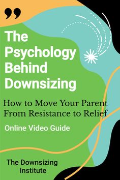 Downsizing can be difficult for adult kids, as much as it is for their senior parents undergoing transition. Understanding the emotional reasons behind your parents resistance can make it easier for you to help them transition with less stress. This quick-mini-course outlines the differences in perspective between parents and their adult children, how the parent/child roles can shift and ways to find common ground. Part of the Downsizing Made Simpler Series at The Downsizing Institute. New Season Of Life, Letting Things Go, Psychology Terms, Inspirational Memes, Season Of Life, Common Ground, Seasons Of Life, Online Training, Professional Development