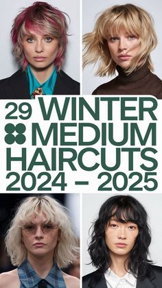 Shoulder-length haircuts with curtain bangs are a must-try for winter 2024-2025. Women with fine hair can add volume through layers, while women with thick hair can embrace a sleek look with face-framing styles. Whether you’re into the bob trend or want to try something edgy like an undercut, these hairstyles are perfect for round faces. Bangs For Round Face Shoulder Length, Edgy Shoulder Length Hair, Hairstyles For Winter, Fine Hair Bangs, Framing Styles, Womens Haircuts Medium, Medium Haircuts, Bangs For Round Face