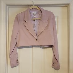 New Lavender Cropped Blazer. True To Size Small. Sleeve Length Is 23 Inches. 15 Inches In Length. Perfect Condition. This Is A Must Have! Dark Grey Blazer, Sky Purple, Open Blazer, Drape Jacket, Black Suit Jacket, Leather Blazer Jacket, Open Front Blazer, Faux Suede Jacket, Corduroy Blazer