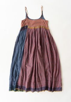 Lauren Manoogian, Camisole Dress, Check Dress, Apron Dress, Patchwork Dress, Mode Inspo, Upcycle Clothes, Sewing Clothes, Fruit Salad