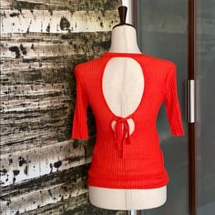 Beautiful Coral Red Top By Zara In Size M. It’s Ribbed And Had A Good Amount Of Stretch To It Armpit To Armpit- 15-16in Unstretched Or Up To 18-19in Stretched (Max) Length From Shoulder- 24in Chic Red Ribbed Top, Red Ribbed Summer Top, Red Ribbed V-neck Top, Red Ribbed Top For Summer, Red Stretch Tops By Zara, Red Stretch Zara Tops, Fitted Red Zara Tops, Fitted Ribbed Red Tops, Zara Red V-neck Top