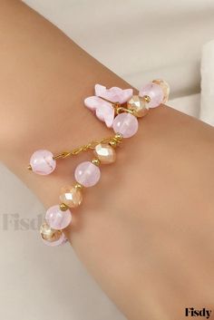 Fisdy - Exquisite Crystal Butterfly Beaded Bracelet Crystal Butterfly, Beads Bracelet Design, Buy Crystals, Bracelet Online, Boutique Homes, Accessories Jewelry, Bracelet Designs, Multi Layering, Beaded Bracelet