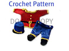 a crochet pattern for a baby's outfit and hat