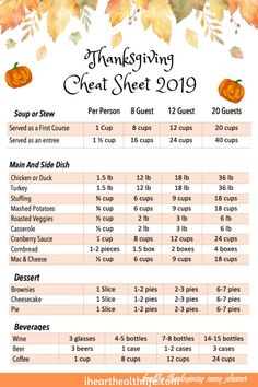 the thanksgiving heat sheet is shown with pumpkins and leaves on it's side