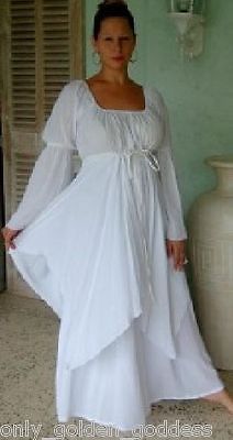 white-dress-peasant-layered-renaissance-M-L-XL-1X-2X-3X-4X-ONE-SIZE-PLUS-SIZE