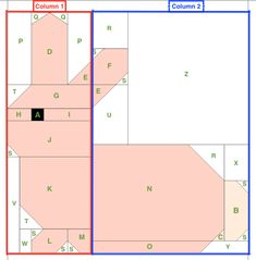 an area map showing the location of two different areas in which there are no names