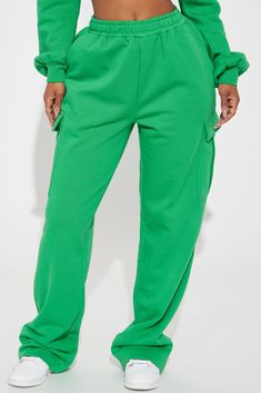 Available In Orange And Green. Wide Leg Joggers Elastic Waistband Cargo Pockets Pair With Easy Going Lounge Hoodie 80% Cotton 20% Polyester Imported | Easy Going Lounge Wide Leg Pant in Green size Small by Fashion Nova Lounge Fashion, Wide Leg Joggers, Orange And Green, Wide Leg Pant, Easy Going, Womens Loungewear, Green Fashion, Wide Leg Pants, Fashion Nova