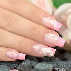 Pastell Pink, Acryl Art, Gel Nail Designs, Glitter Nail Art, Nail Art Summer, How To Make Tea, Pink Art, Nail Art Tutorial, Easy Nail Art