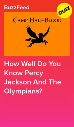 a book cover with the title how well do you know percy jackson and the olympians?