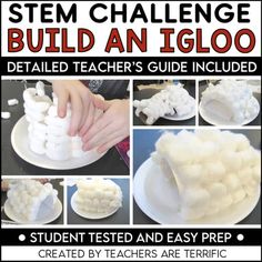 Winter STEM Activity Igloo Design Challenge by Teachers Are Terrific Winter Enrichment Activities, Winter Crafts 4th Grade, Winter Crafts Elementary School, Winter Steam Activities Elementary, Steam Experiments For Kids, Winter Classroom Party Ideas, Star Activities, Build An Igloo, Classroom Winter Party