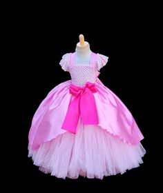 Pink tutu Dress _ Pink flowergirl gown inspired dress - First Birthday tutu dress - Fancy party dress Crochet Tutu, Birthday Tutu Dress, First Birthday Tutu, Pink Tutu Dress, Dress Fancy, Fluffy Skirt, Flower Girl Dresses Tutu, Princess Inspired, Flower Girl Tutu