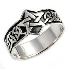 Sterling Silver Men's Celtic Star Ring Pure 925 Band 15mm Jewelry Female Male Unisex Size 13 All our silver jewelry is crafted from .925 silver also commonly referred to as sterling silver. Sterling silver is the standard for beautiful high-quality silver jewelry and can not be replicated by lower priced silver plated jewelry. It is 92.5% pure silver, mixed with alloys to add strength and durability to stand the test of time. We promise superior service which includes fast shipping, great communication, and Walmart's refund policy. Keep your fine jewelry shiny and elegant by storing it properly. Jewelry needs to be stored in a dry area, preferably away from air in a jewelry box or plastic bag. Avoid exposure to harsh chemicals. Use a polishing cloth to remove tarnish build-up over time. Ag Classic Silver Star Shaped Rings, Celtic Star, Sterling Silver Wedding Band, Silver Wedding Bands, Female Male, Trendy Ring, Star Ring, Silver Plated Jewelry, Sterling Silver Mens