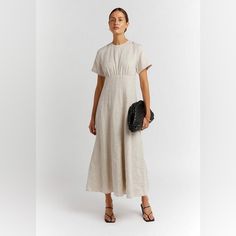 Reposhing This Item I Purchased From @Megkinc94. Loved It, But Ready To Rotate For Something New. Questions? Leave A Comment Below! Linen Midi Dress, Natural Linen, Something New, Size 4, Midi Dress, Womens Dresses, Cream, Women Shopping, Clothes