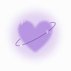 a purple heart shaped object with stars on it