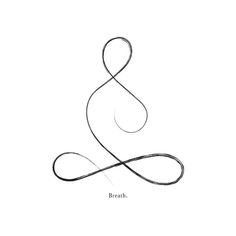 a black and white drawing of the letter b with an artistic twist in it's center