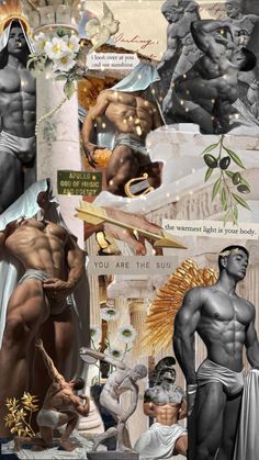 a collage of photos with different body types