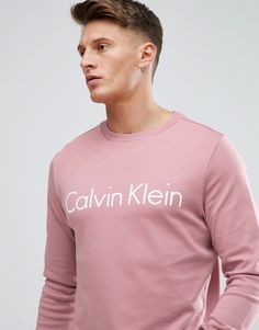 Sweatshirt by Calvin Klein Crew neck Calvin Klein logo print Fitted trims Regular fit - true to size Affordable Calvin Klein Graphic Tee, Asos Sweatshirt, Sweatshirts Oversized, Calvin Klein Outfits, Oversized Hoodies, Men's Hoodies, Hoodies And Sweatshirts, Outfits For Men, Pink Sweatshirt