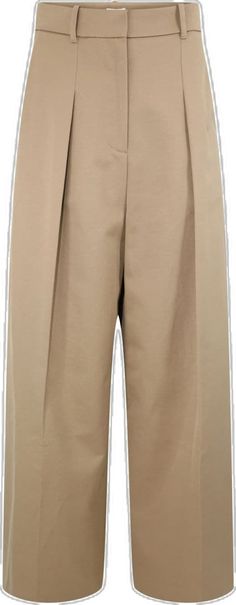 Belted Beige Trousers, Khaki Belted Workwear Bottoms, Khaki Belted Bottoms For Work, Beige Belted Wide-leg Pants, Beige Belted Wide-leg Bottoms, Beige Wide-leg Belted Bottoms, Tailored Beige Pants With Belt Loops, Neutral Color Pants With Belt Loops, Neutral Trousers With Belt Loops