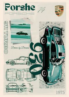 an advertisement for the porsche automobile company